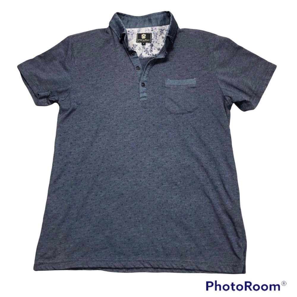 Steel and Jelly Gray Polo Shirt Men’s Small